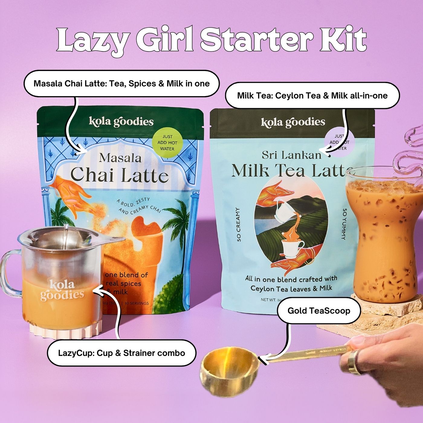 Lazy Girl Starter Kit (Masala Chai & Milk Tea)